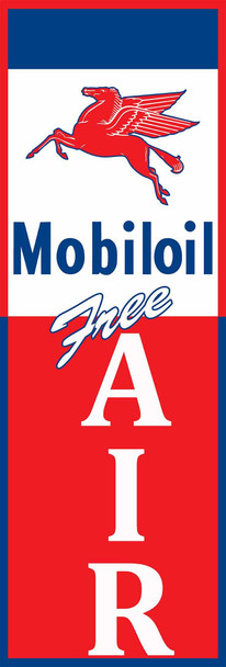 Mobiloil Free Air Metal Advertising Sign 30"