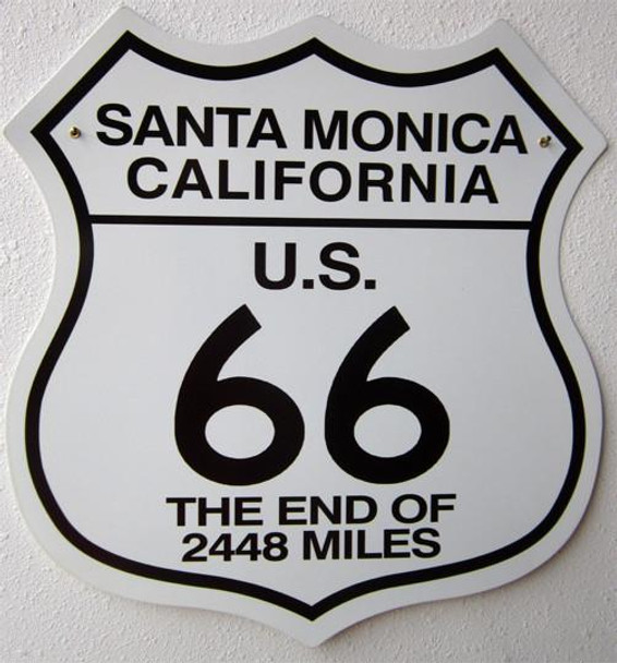 Santa Monica Shield Laser Cut Metal Sign