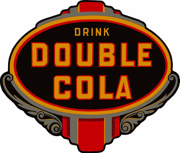 Double Cola Laser Cut Metal Advertising Sign