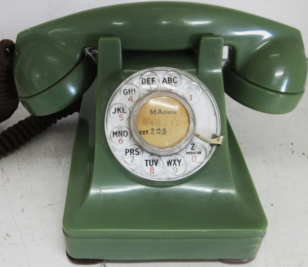 Western Electric Green Thermalite Model 302 Telephone Restored 1940's
