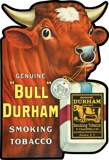 Bull Durham Tobacco Laser Cut Metal Sign Advertisement