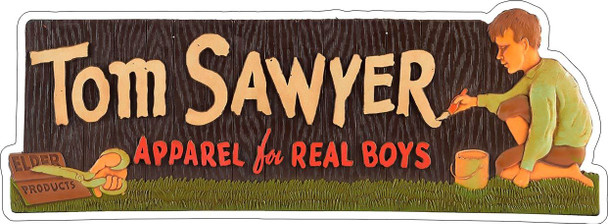 Boys Apparel Laser Cut Metal Advertising Sign