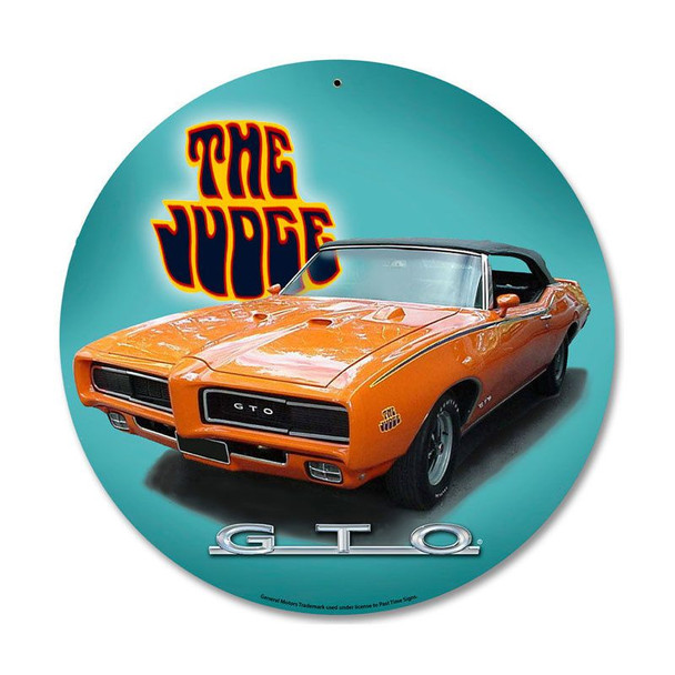 The Judge GTO 14" Round Metal Sign