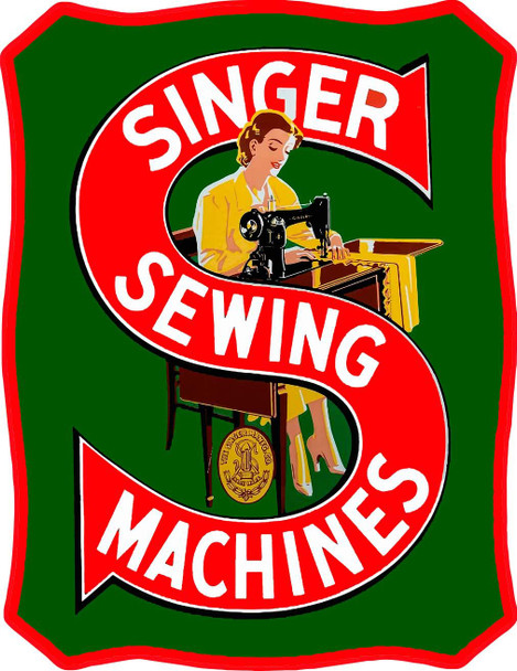 Singer Sewing Machines Laser Cut Metal Advertising Sign