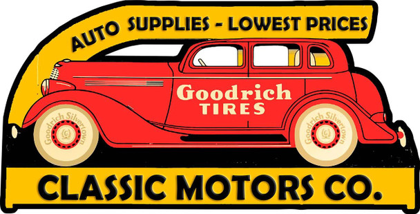 Goodrich Tires Laser Cut Metal Advertising Sign