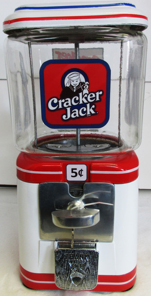 Acorn Nickel Round Gumball Dispenser Cracker Jack Theme Circa 1950's