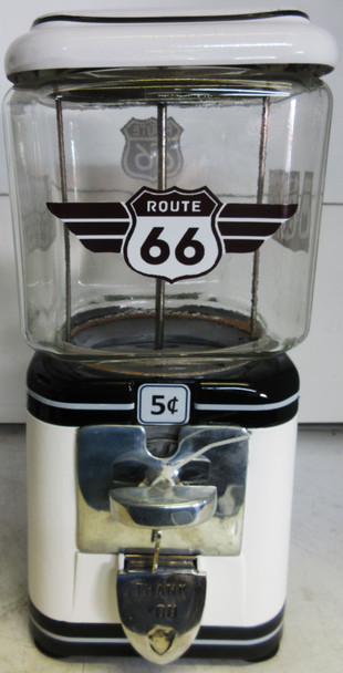 Acorn 5d Round Gumball Dispenser Route 66 Theme Circa 1950's