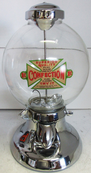 Simpson Superior Confection 1c Chrome Bulk Vending Dispenser Circa 1930's #2