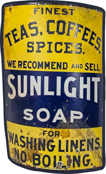 Sunlight Soap Metal Advertising Sign