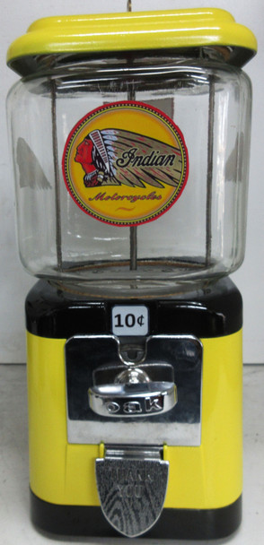 Acorn 10c Bulk Vend Dispenser Indian Motorcycle Theme Circa 1950's