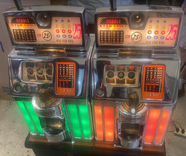 Jennings 25c Double Star Chief Slot Machine (Tropicana)