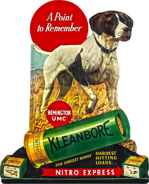 Remington Kleanbore Cartridge Laser Cut Metal Advertising Sign