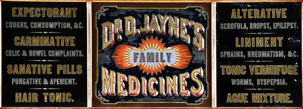 Dr Jayne's Medicines Advertisement Metal Sign