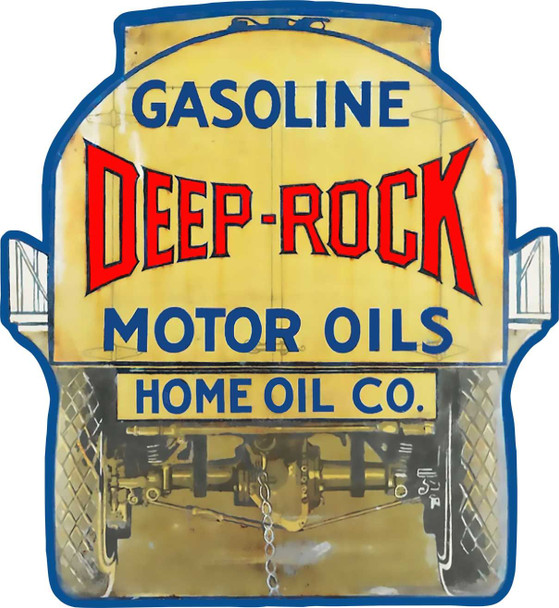 Deep-Rock Motor Oils Laser Cut Metal Advertisement Sign