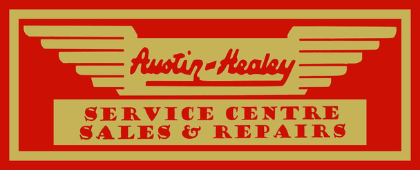 Austin-Healey Metal Advertising Sign 30" by 10"