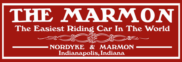 Marmon Metal Advertising Sign 30" by 10"