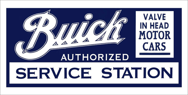 Buick Service Metal Advertising Sign 24" by 12"