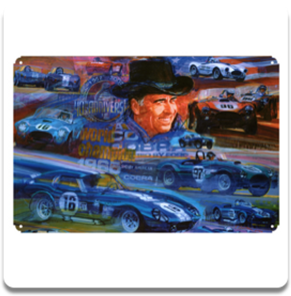 Carroll Shelby Collage (jumbo) Metal Sign
