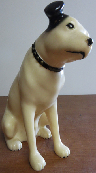 Nipper (RCA Dog) Plastic Statue 11" tall Vintage Circa 1950