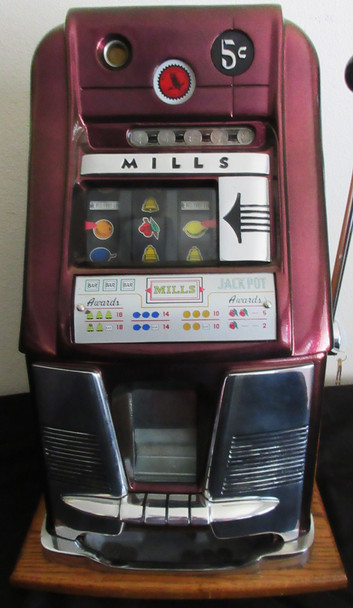 Mills 5c High Top Slot Machine Circa 1940 original fully restored