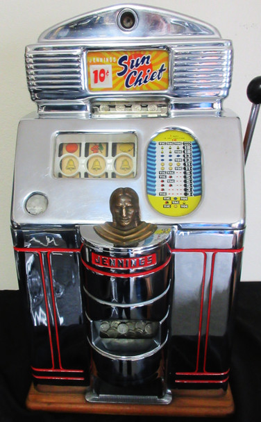 Jennings 10c Sun Chief Tic-Tac-Toe Slot Machine, circa 1940