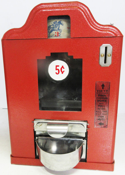 Shipman 5c Spinning Horse Race Trade Stimulator Nut Dispenser circa 1940's