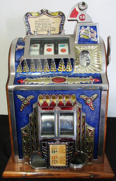 Mills 5c Gooseneck Slot Machine, skill stops, circa 1940's