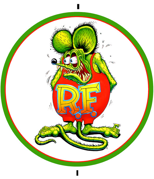 Rat Fink Figure 14" Round Laser Cut Metal Sign