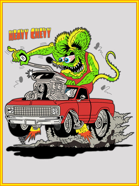 Rat Fink Heavy Metal Sign