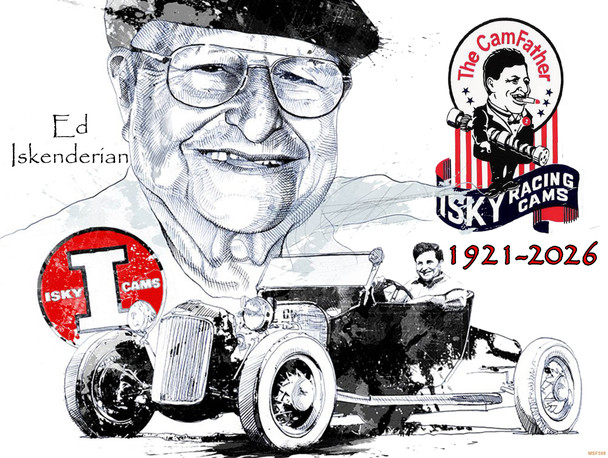 "Isky Racing Cams" Ed Iskedrian 1921-2026 Metal Sign