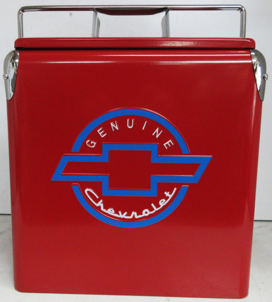 Chevrolet Six Pack Picnic Cooler / Red Finish / Embossed Lettering