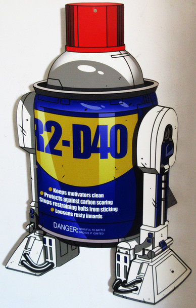 R2-D40 Laser Cut Metal Sign