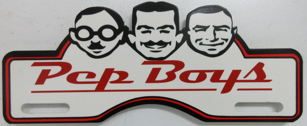 Pep Boys Laser Cut Metal License Plate Topper