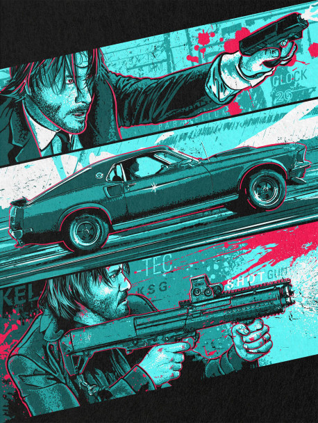 John Wick Metal Sign Movie Advertisement