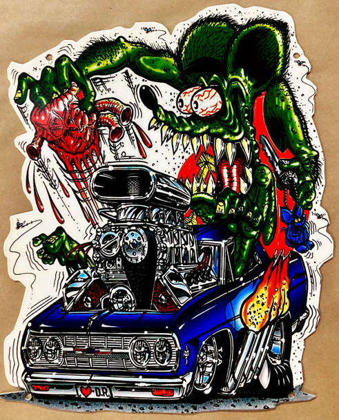 Rat Fink Nova Laser Cut Metal Advertisement Sign