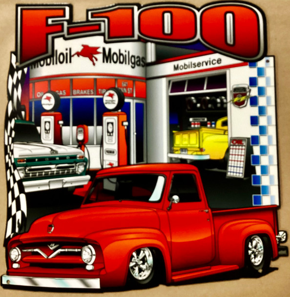Ford F-100 Laser Cut Metal Advertisement Sign