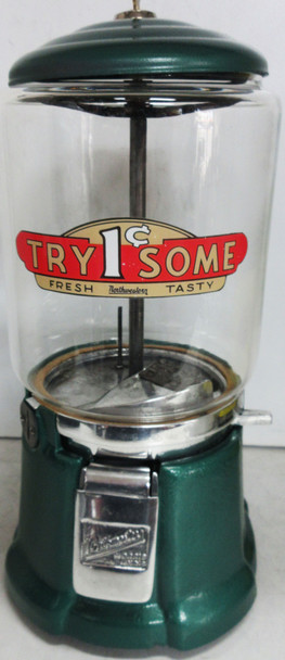 Northwestern 1c Tourquise Bulk Vend Dispenser Model 33 Circa 1930's