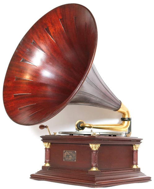 Victor VI Phonograph / Mahogany Spear Tip Horn Circa 1905 Perfect Condition