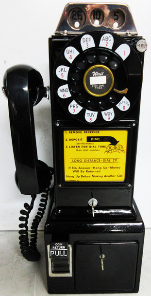 Automatic Electric Pay Telephone 3 Coin Slot Rotary Dial Operational @2A