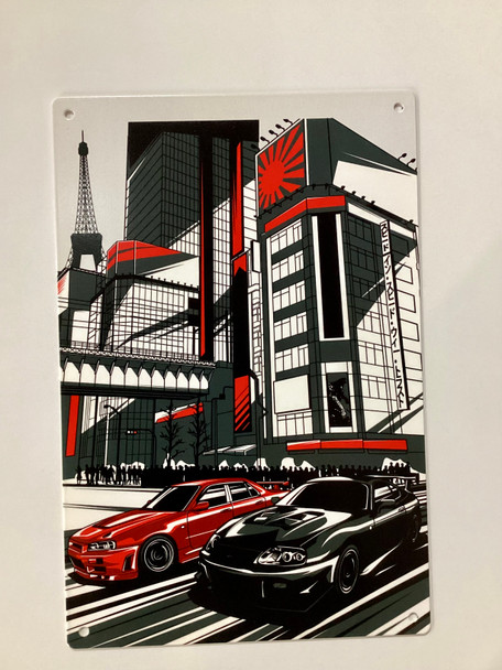 Mitsubishi Lancer / Toyota Supra Metal Sign