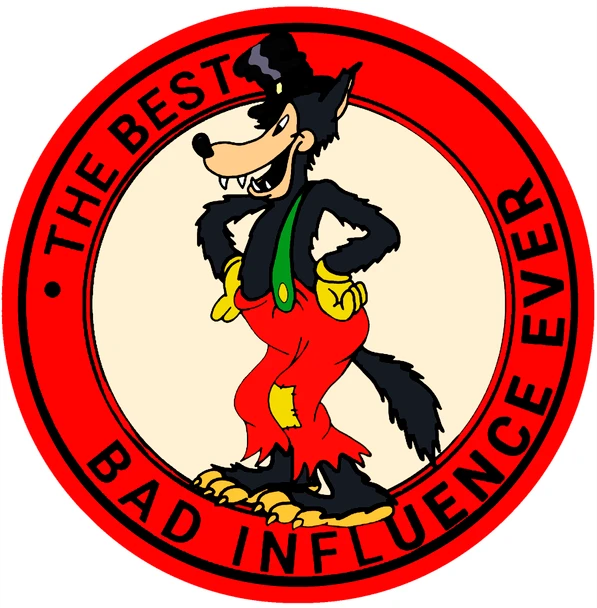 Best Bad Influence "Wolf" 12" Round Metal Sign