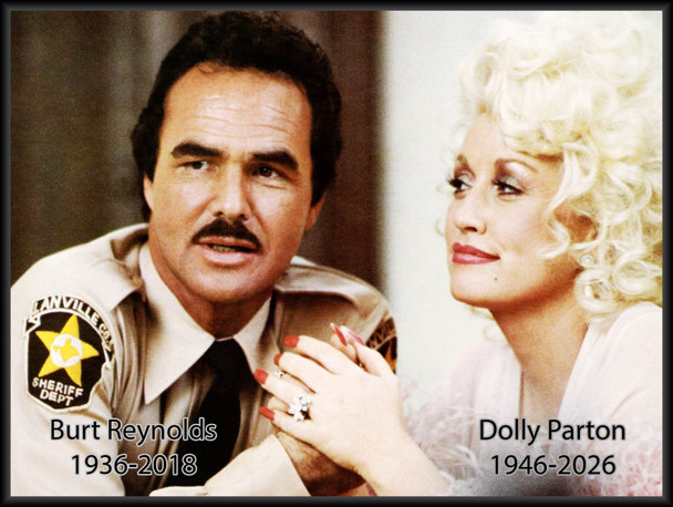 Dolly Parton & Burt Reynolds Metal Sign