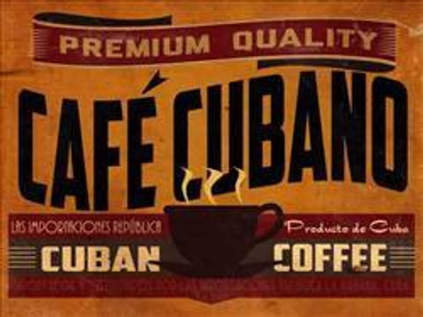 Cafe Cubano Metal Sign