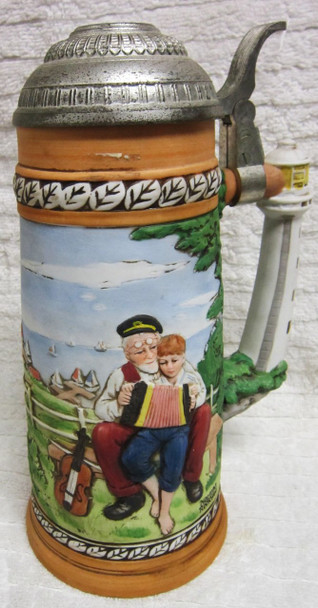 1981 Norman Rockwell "Looking Out To Sea" porcelain Collector's Stein