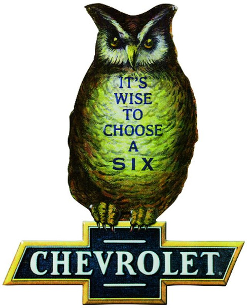 CHEVY OWL EMBOSSED METAL SIGN ( Limited Edition)