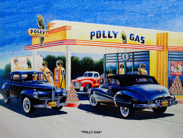 Polly Gas Metal Sign