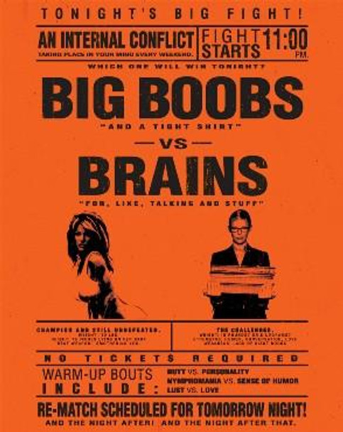 Big Boobs vs Brains Metal Sign