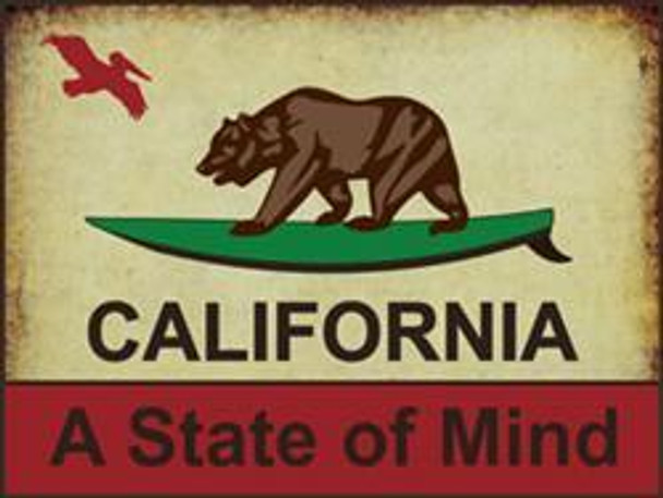 California-A State of Mind Metal Sign