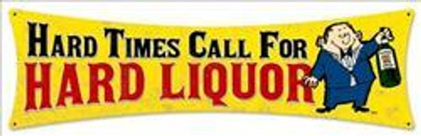 Hard Liquor (bowtie) Metal Sign