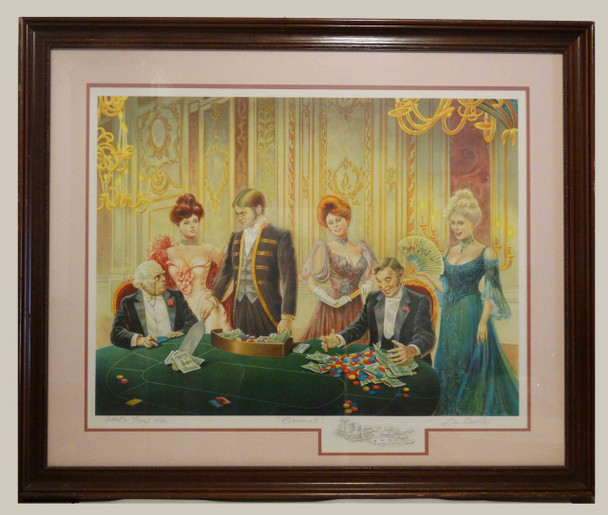 Baccarat Player by Lee Dubin Artist Proof Lithograph